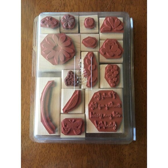 Stampin Up! 2000 WATERCOLOR GARDEN Flowers Stamp Set Scrapbooking Cards Crafts - Picture 2 of 2